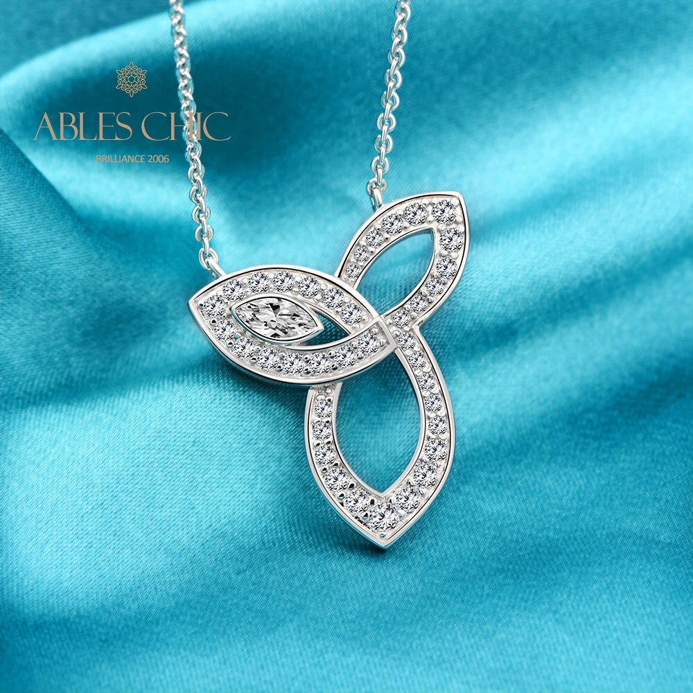 Marquise-Halskette mit Unendlichkeits-Charm P0746