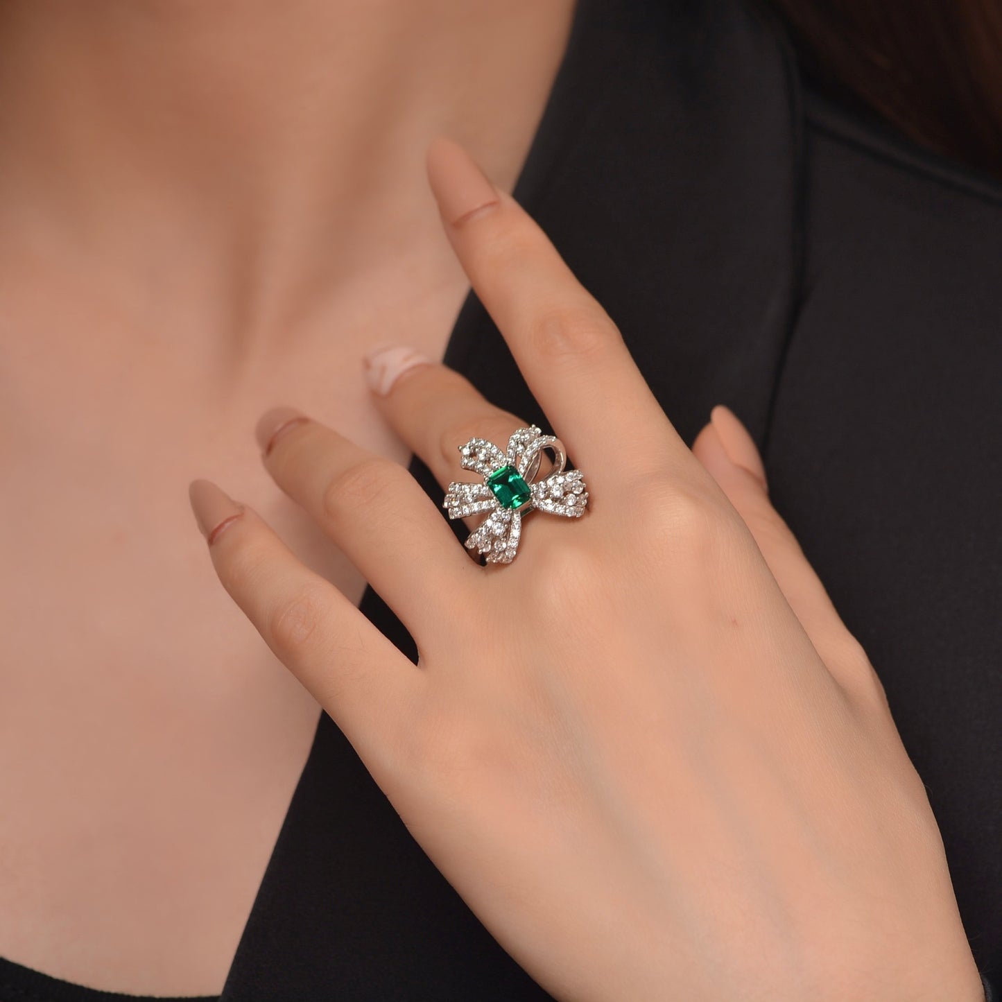 Turmalin Schmetterling Cocktail Ring R1262