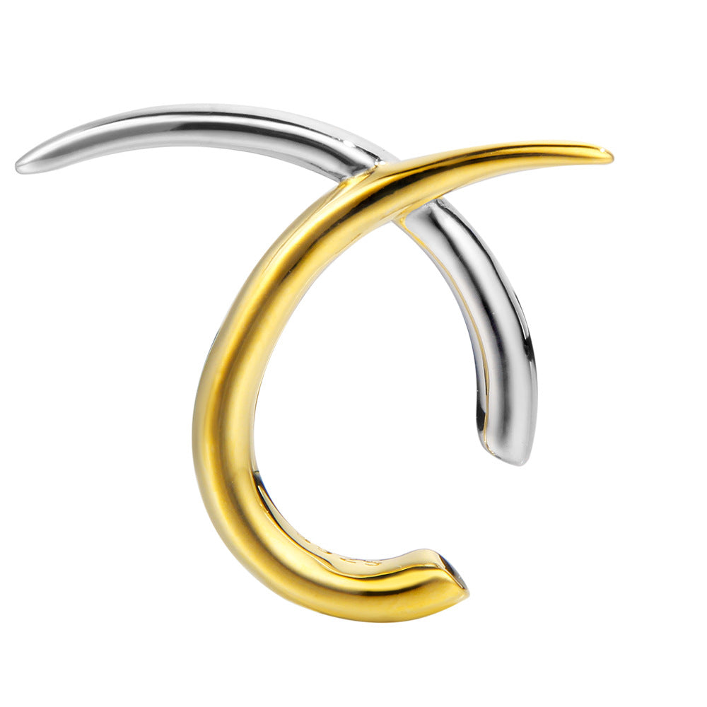 Geometrischer dicker Drahtohrring E1027 1 Stück