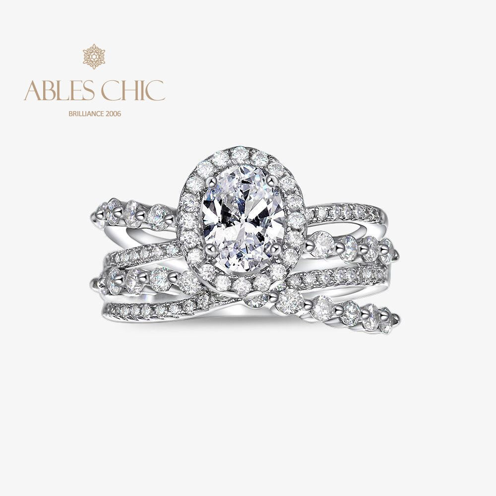 Statement-Ring mit 4 Strängen Diamanten R1381