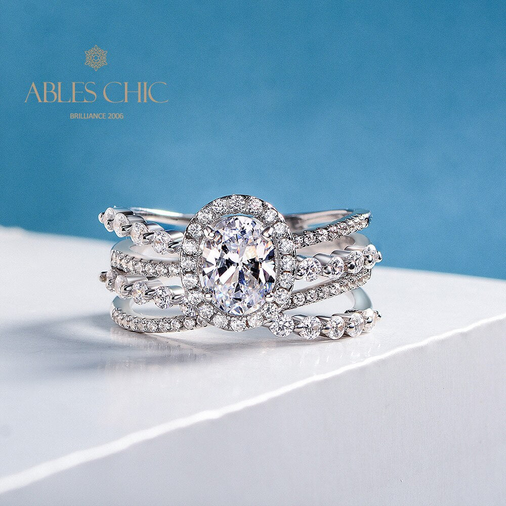 Statement-Ring mit 4 Strängen Diamanten R1381