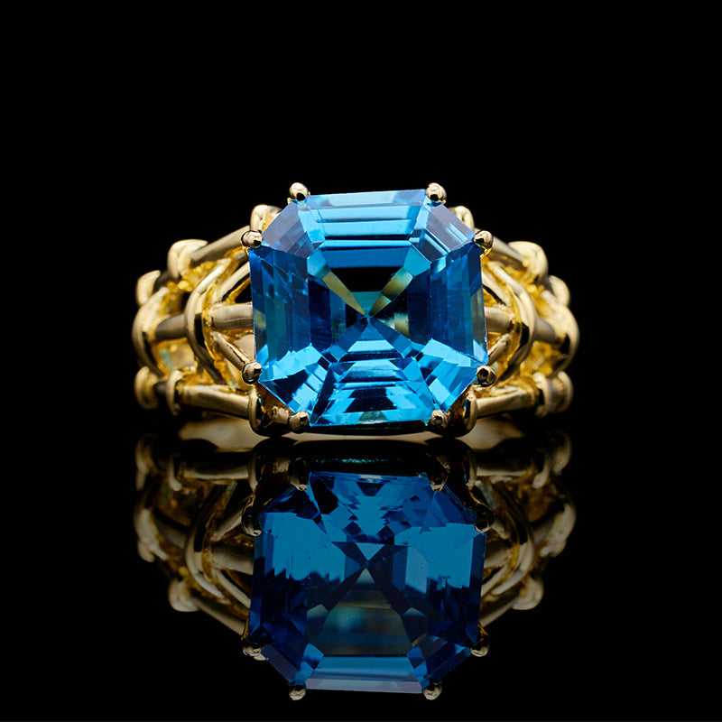 Asscher-Schliff-Topasring 5910