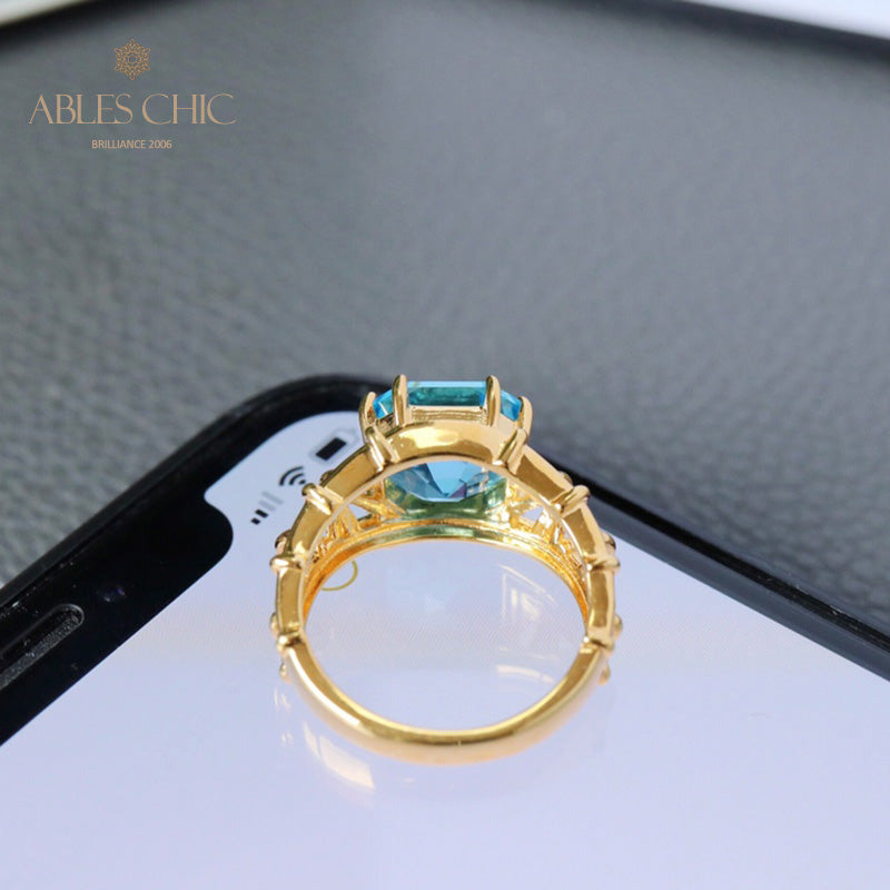 Asscher-Schliff-Topasring 5910