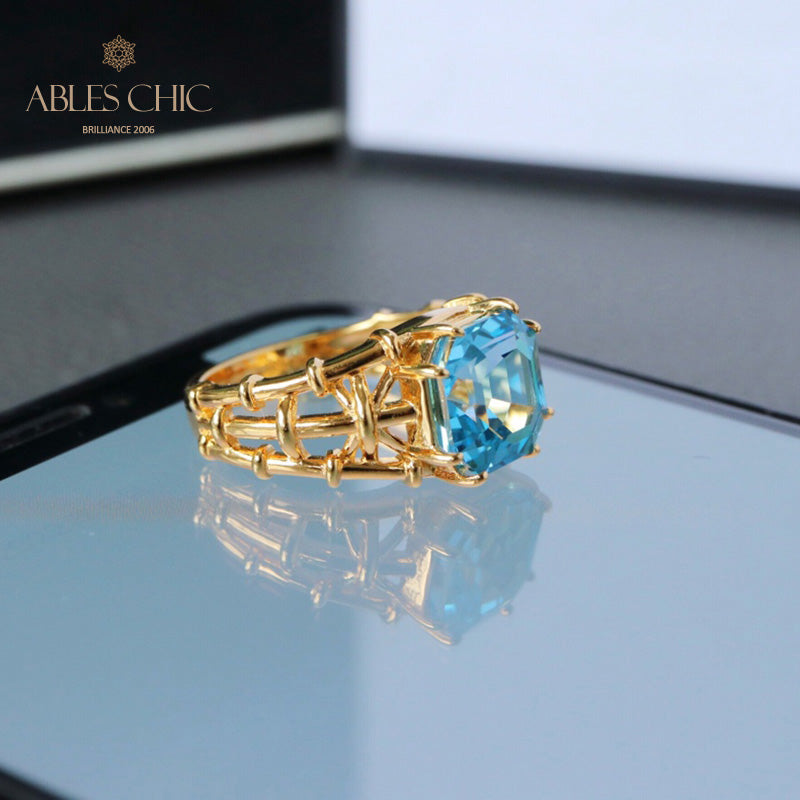 Asscher-Schliff-Topasring 5910