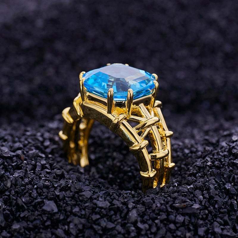 Asscher-Schliff-Topasring 5910