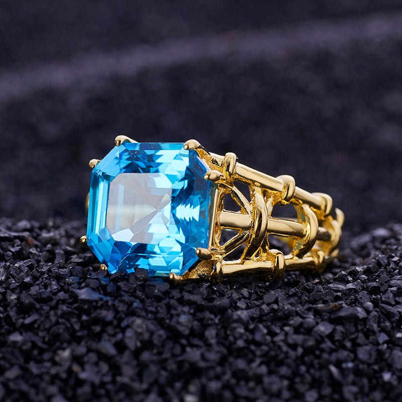 Asscher-Schliff-Topasring 5910