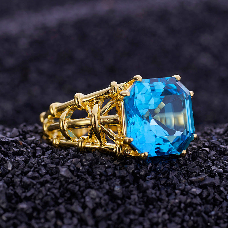 Asscher-Schliff-Topasring 5910