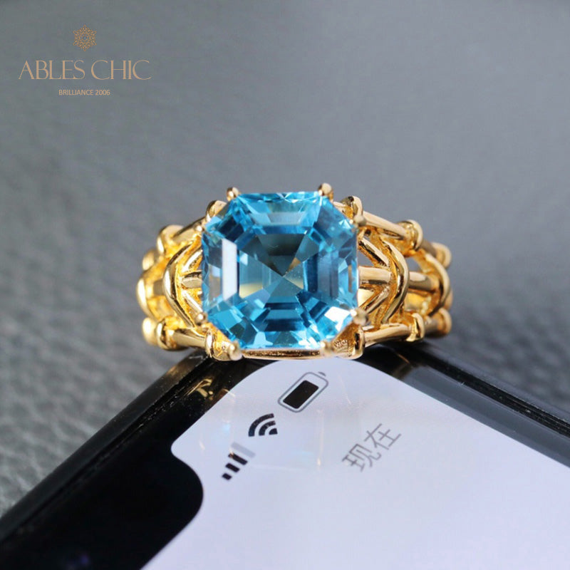Asscher-Schliff-Topasring 5910