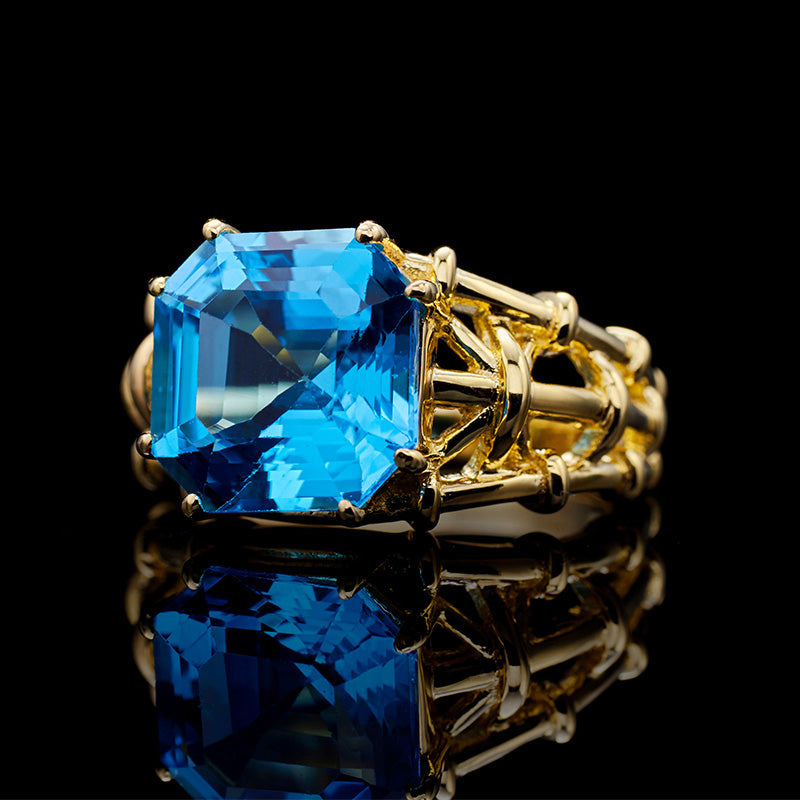 Asscher-Schliff-Topasring 5910