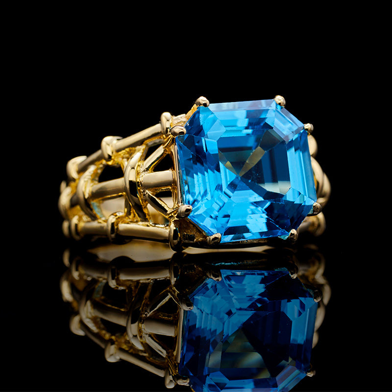 Asscher-Schliff-Topasring 5910