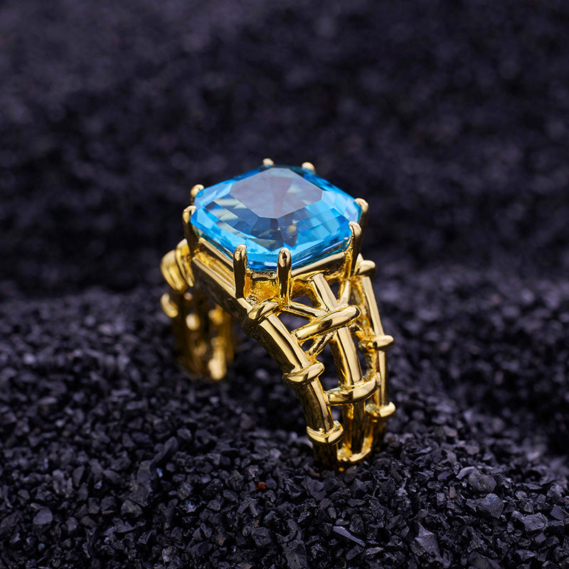 Asscher-Schliff-Topasring 5910