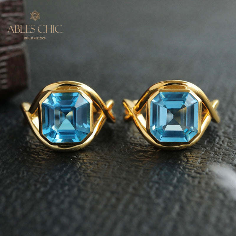 Blauer Topas-Unendlichkeitsring 5911