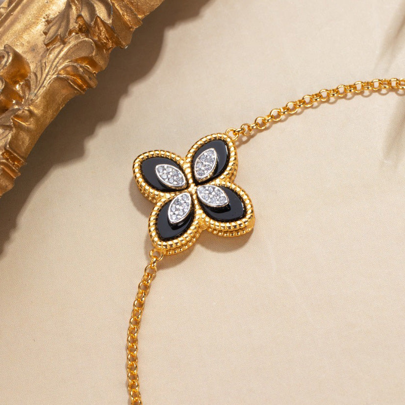 Muschelachat-Klee-Armband 6168