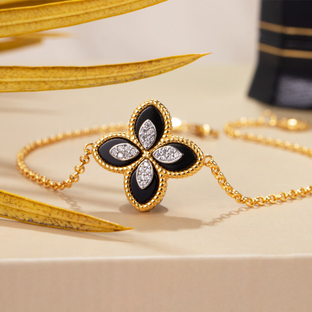 Muschelachat-Klee-Armband 6168