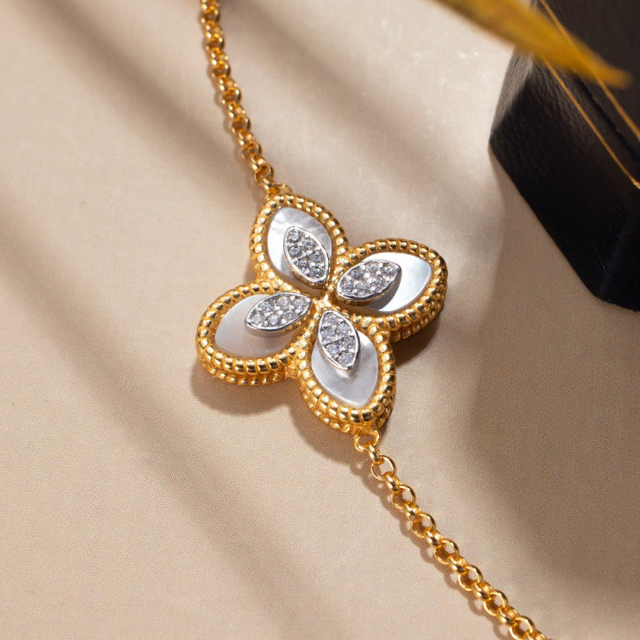 Muschelachat-Klee-Armband 6168