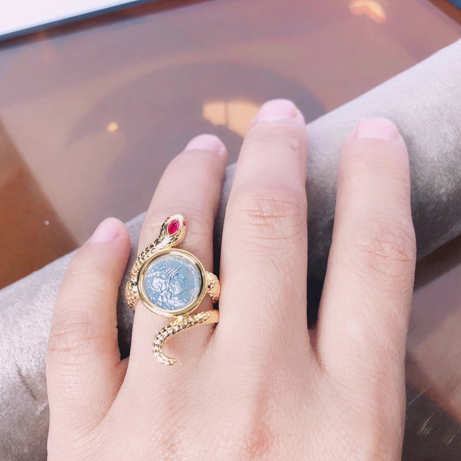 Römischer Münzschlangenring 6171