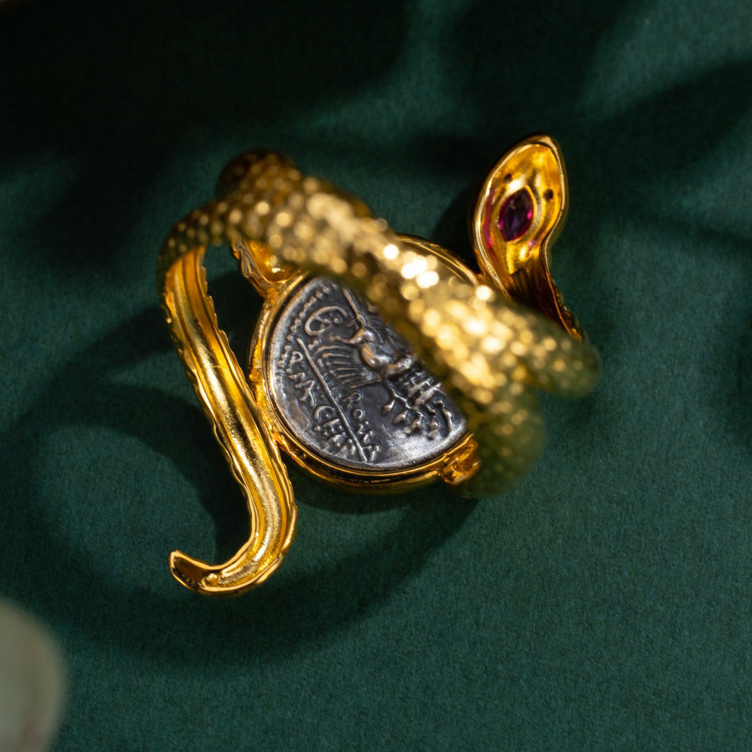 Römischer Münzschlangenring 6171