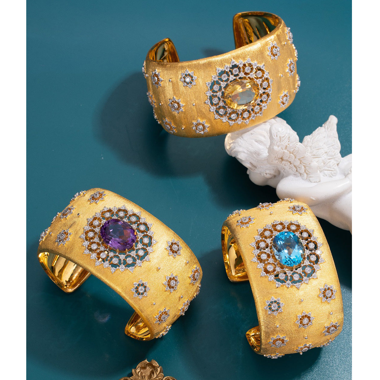 Natürliches Amethyst-Blumenarmband 6206