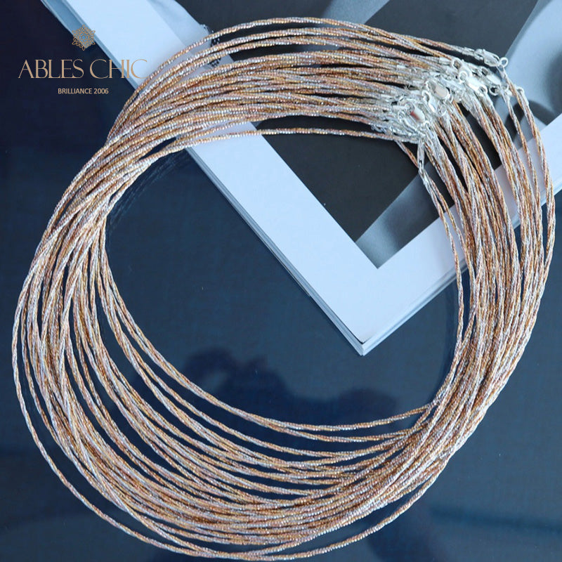 Dreifarbige geflochtene Halskette 6212