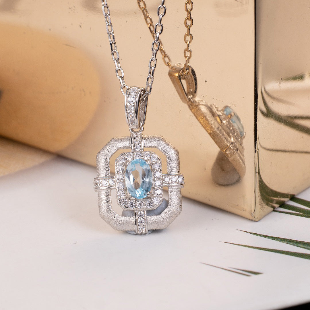 Klassische Halskette mit Topas-Akzent 6215