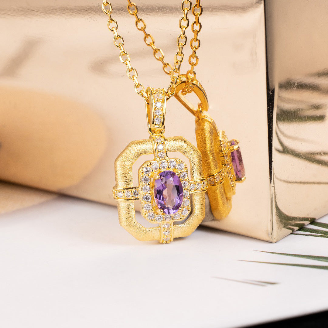 Klassische Halskette mit Topas-Akzent 6215