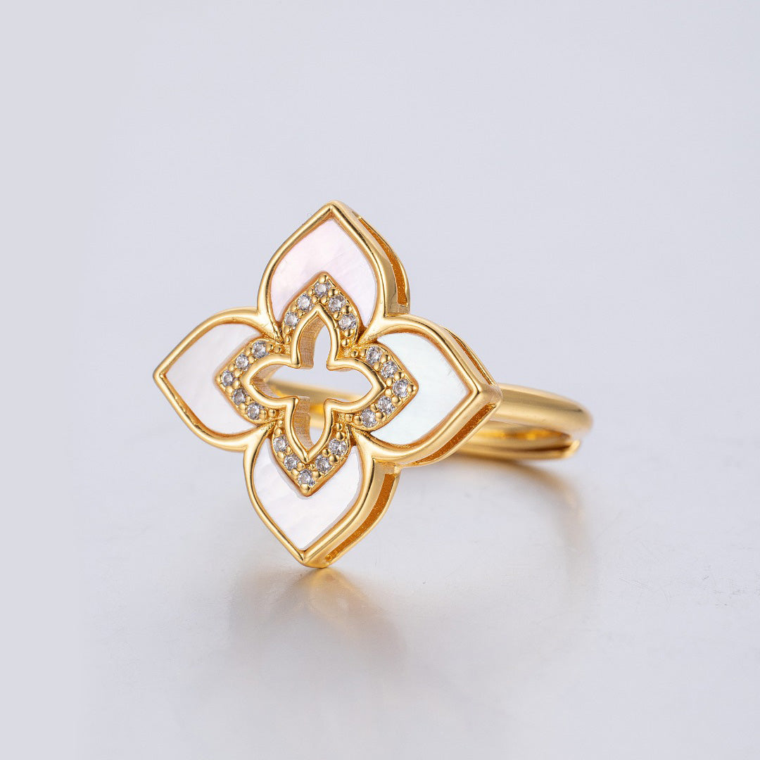 Kultiger Muschelklee-Ring 6203