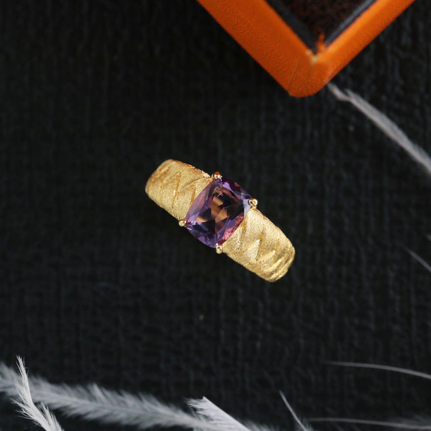 Natürlicher Kristall-Seidenring 6233