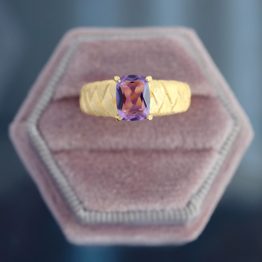 Natürlicher Kristall-Seidenring 6233