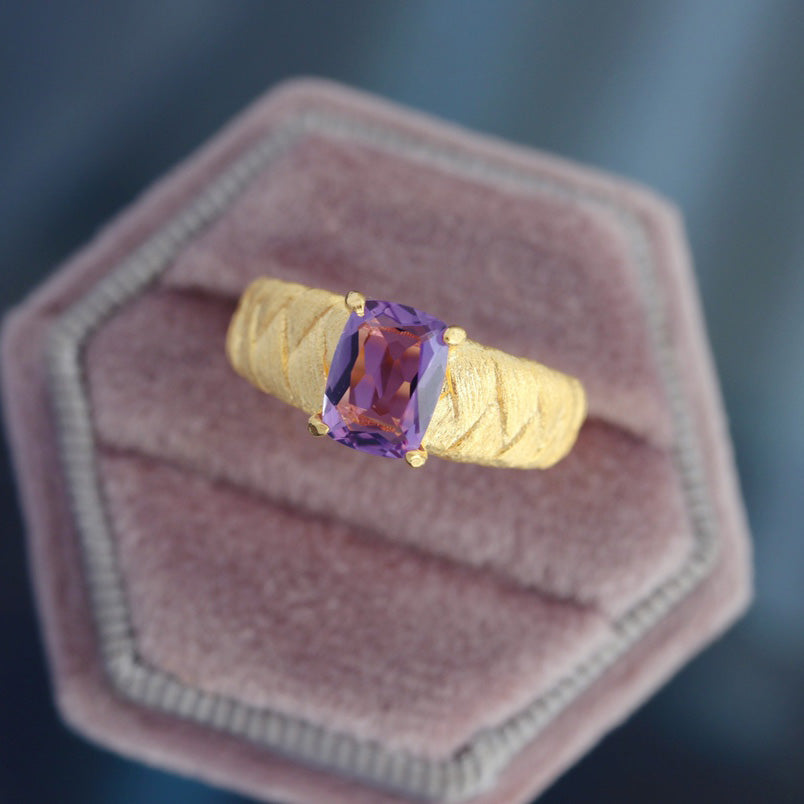 Natürlicher Kristall-Seidenring 6233