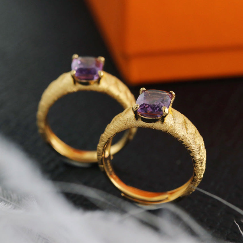 Natürlicher Kristall-Seidenring 6233