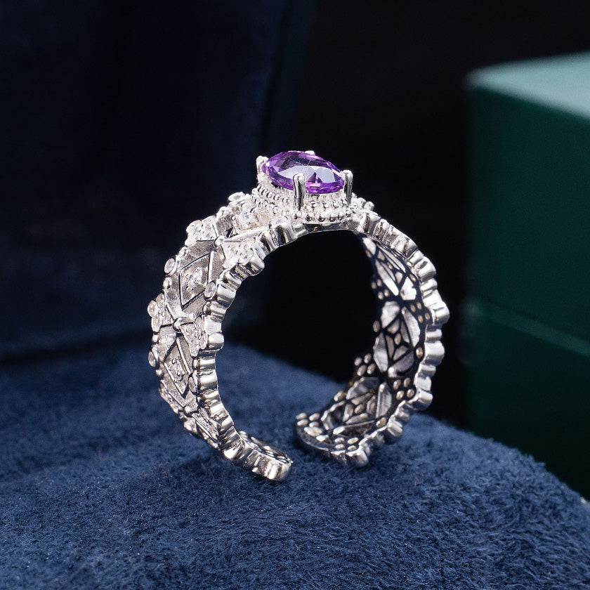 Filigranring mit floralem Laubsägewerk 6240