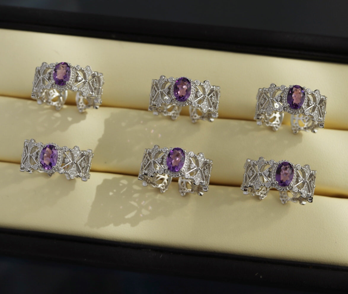 Filigranring mit floralem Laubsägewerk 6240