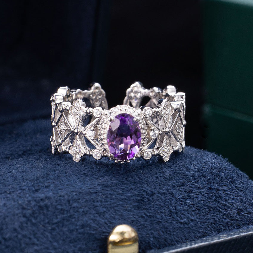 Filigranring mit floralem Laubsägewerk 6240