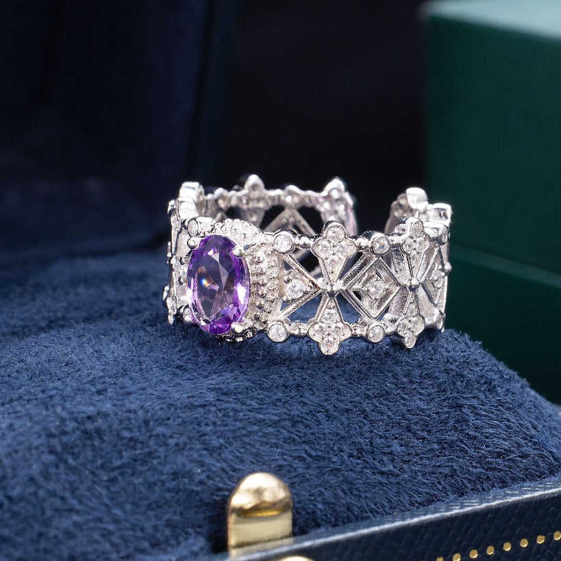 Filigranring mit floralem Laubsägewerk 6240