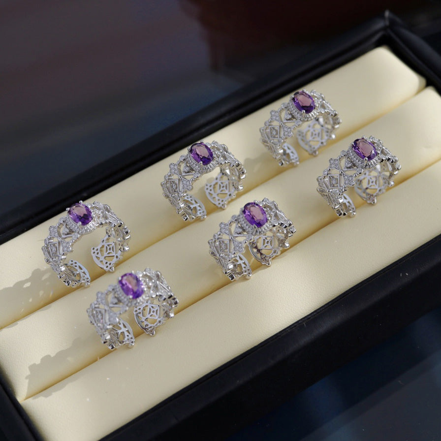 Filigranring mit floralem Laubsägewerk 6240