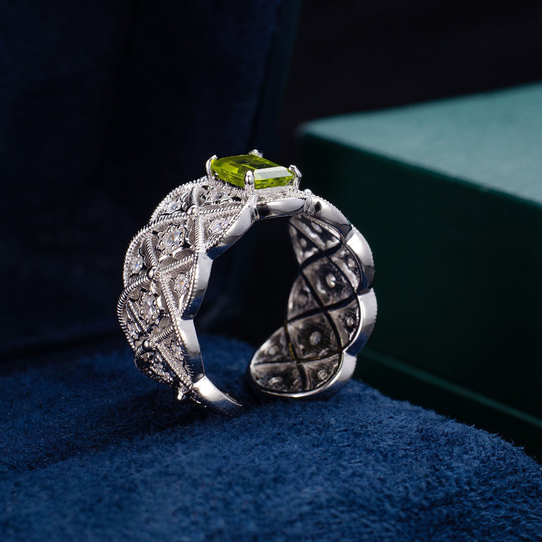 Filigraner Ring aus natürlichem Topasseil 6219