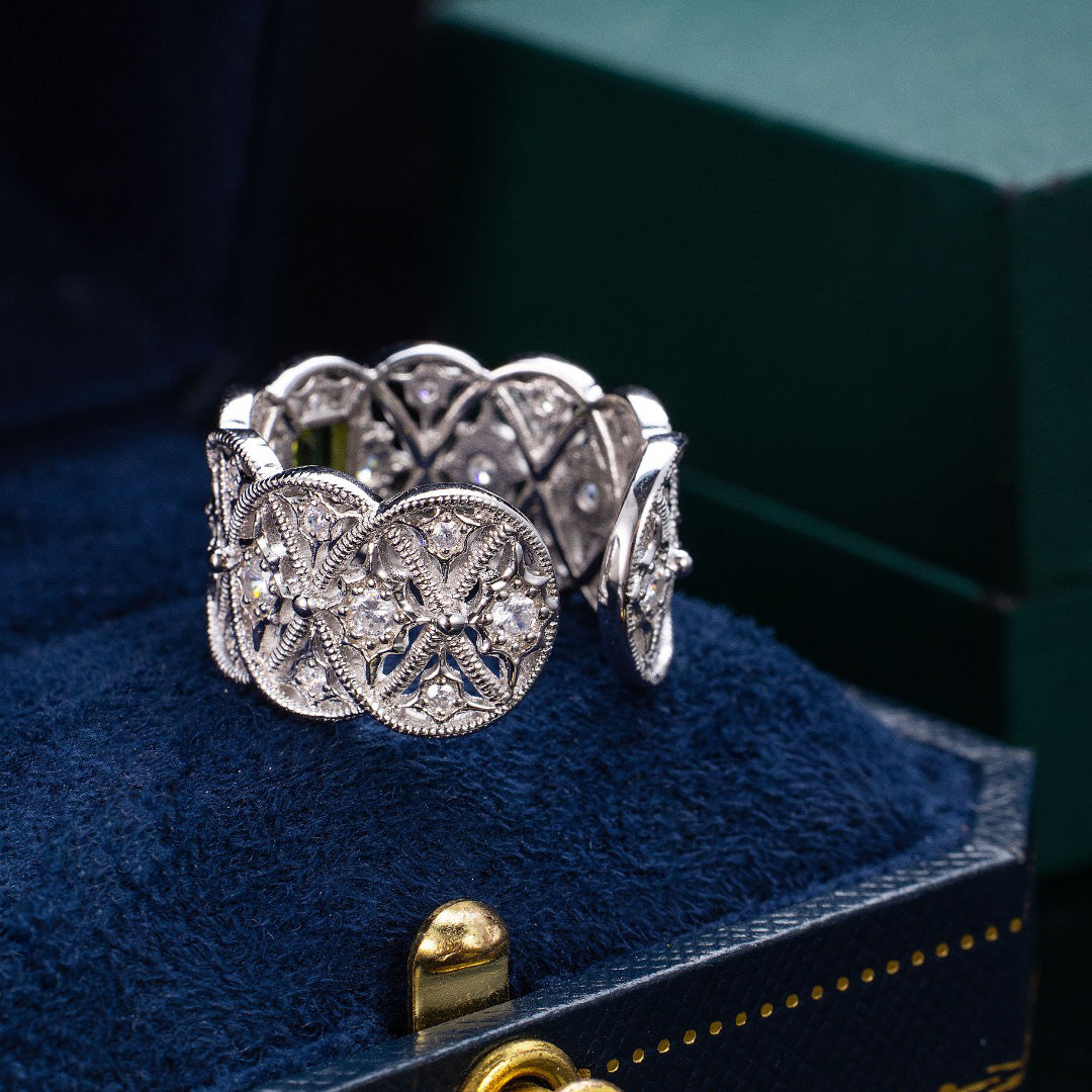 Filigraner Ring aus natürlichem Topasseil 6219