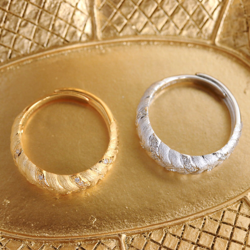 Matt geflochtener Ring 6255
