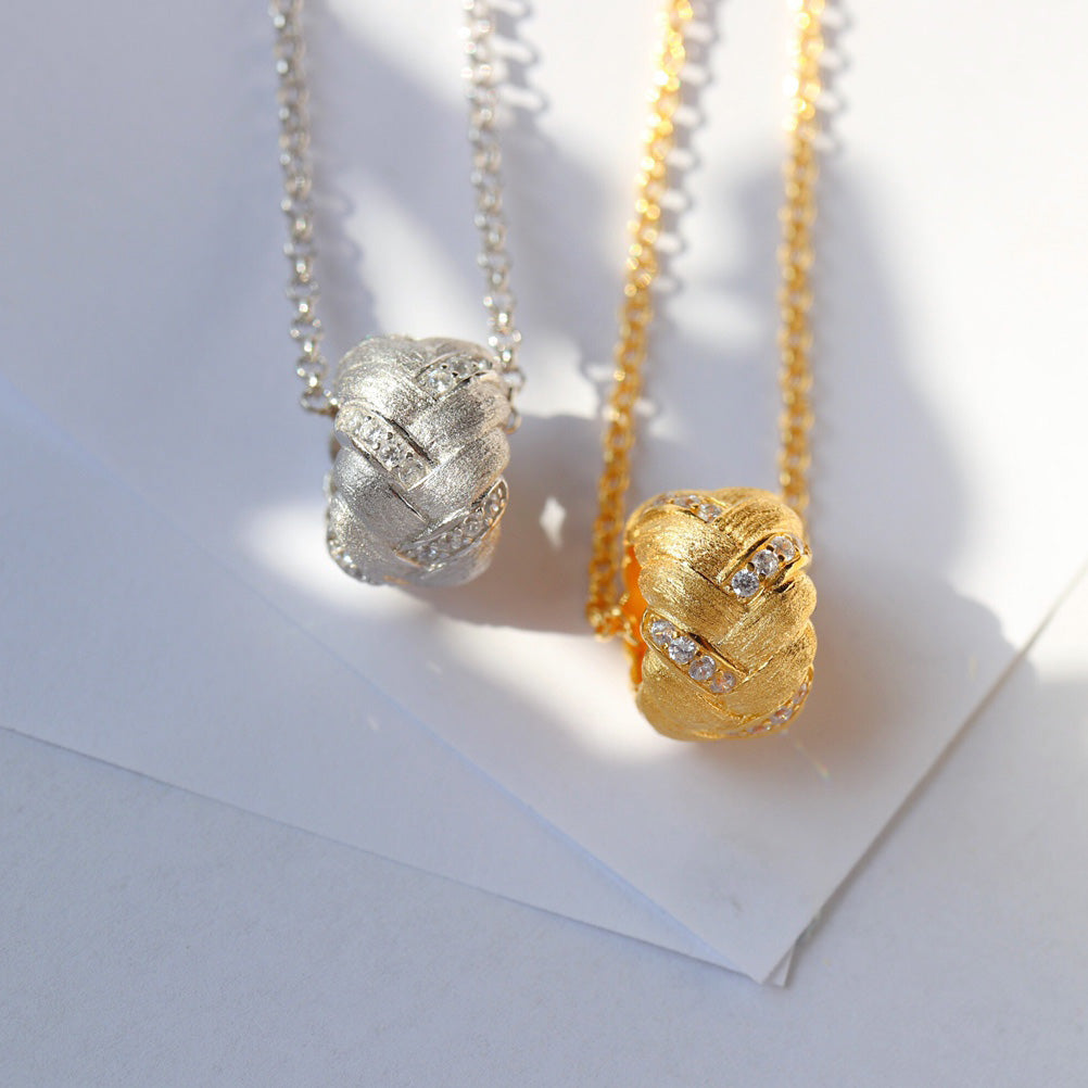 Stoffmuster Ring Halskette 6256