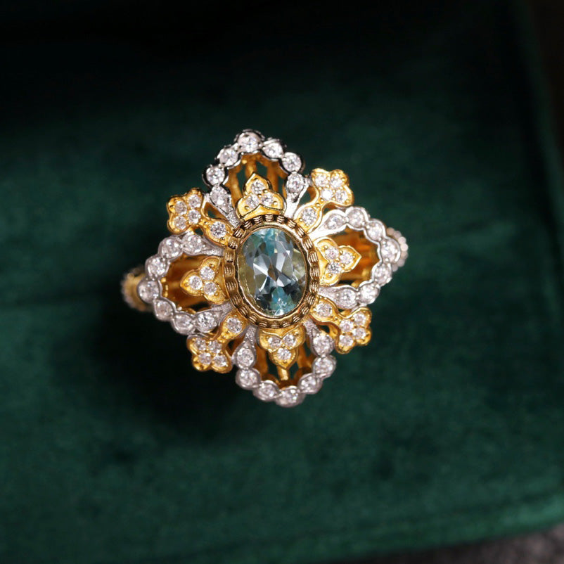 Filigraner Kleeblatt-Blumenring 6303