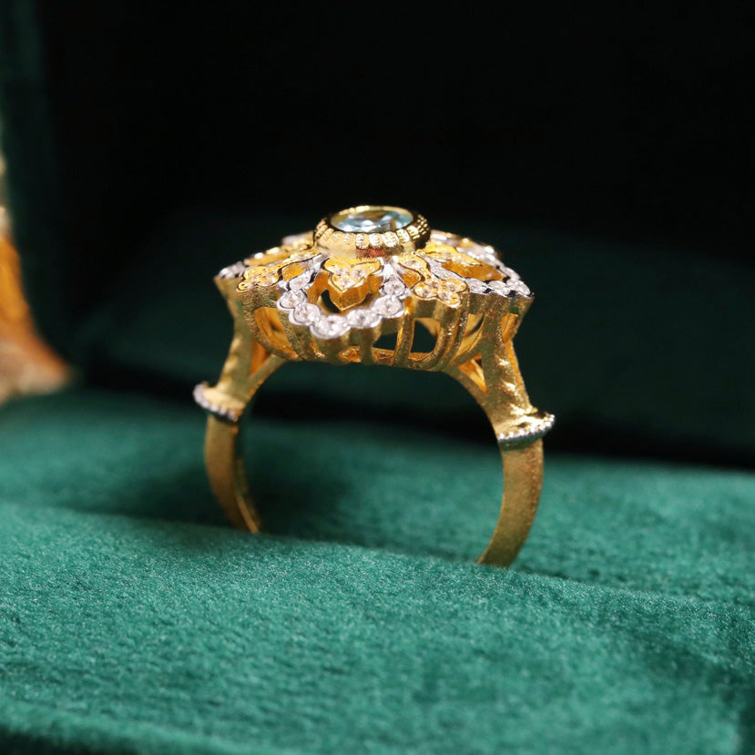 Filigraner Kleeblatt-Blumenring 6303