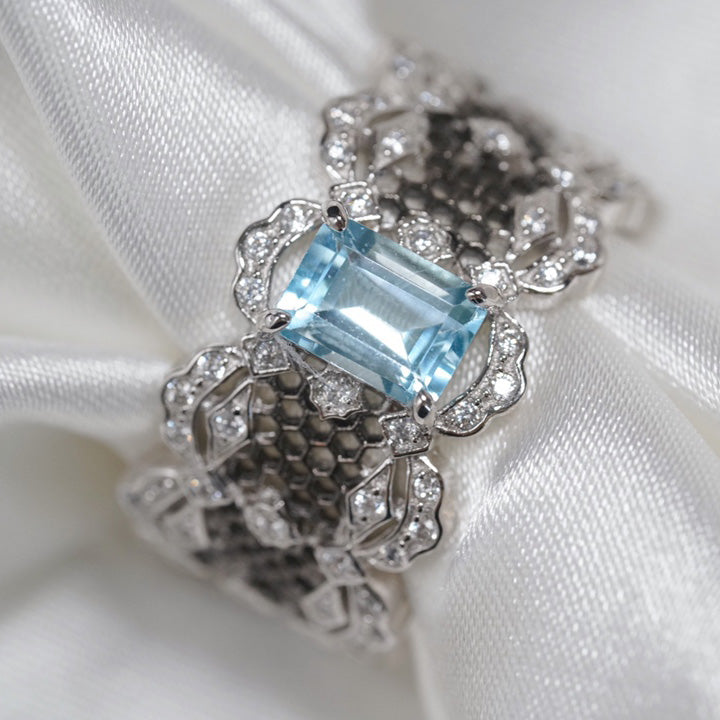 Spitzenring mit natürlichem Edelstein 6305