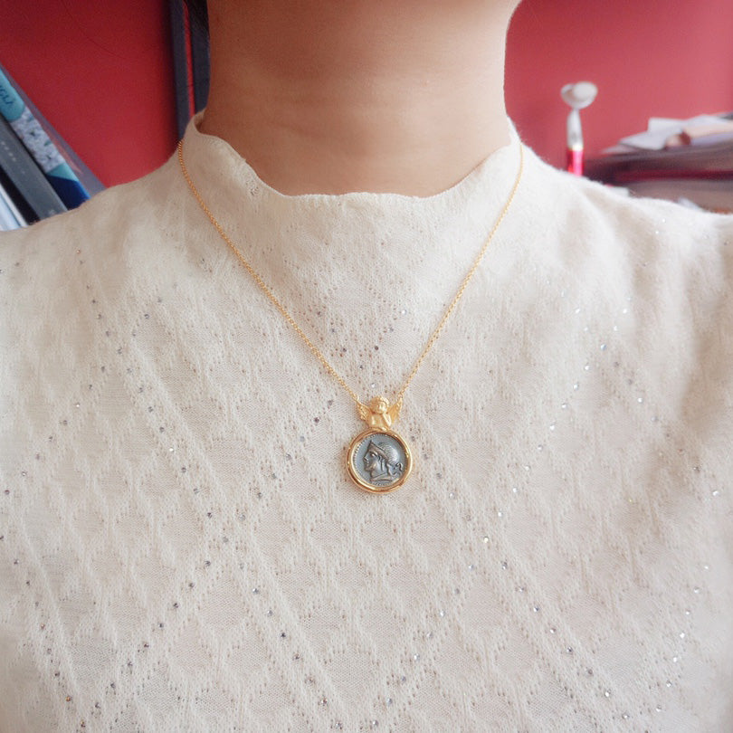 Griechischer Münzengel-Anhänger 6352