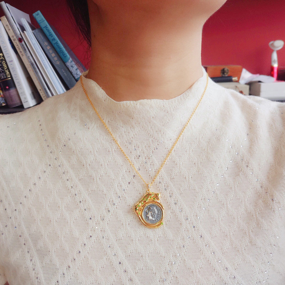 Römischer Münz-Leoparden-Anhänger 6353