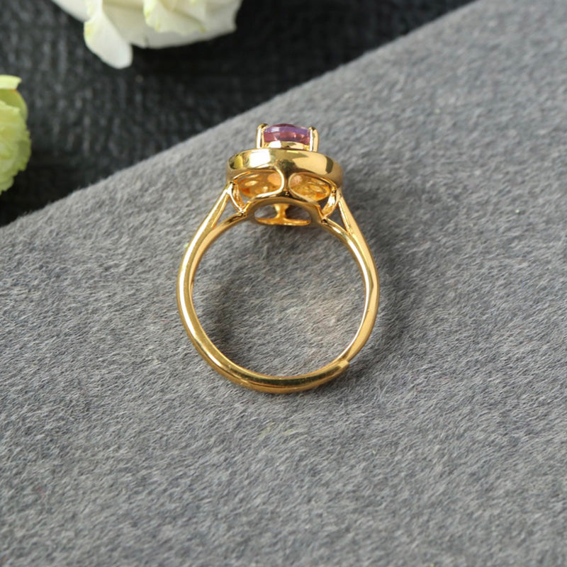 Ovaler Halo-Edelsteinring 6356