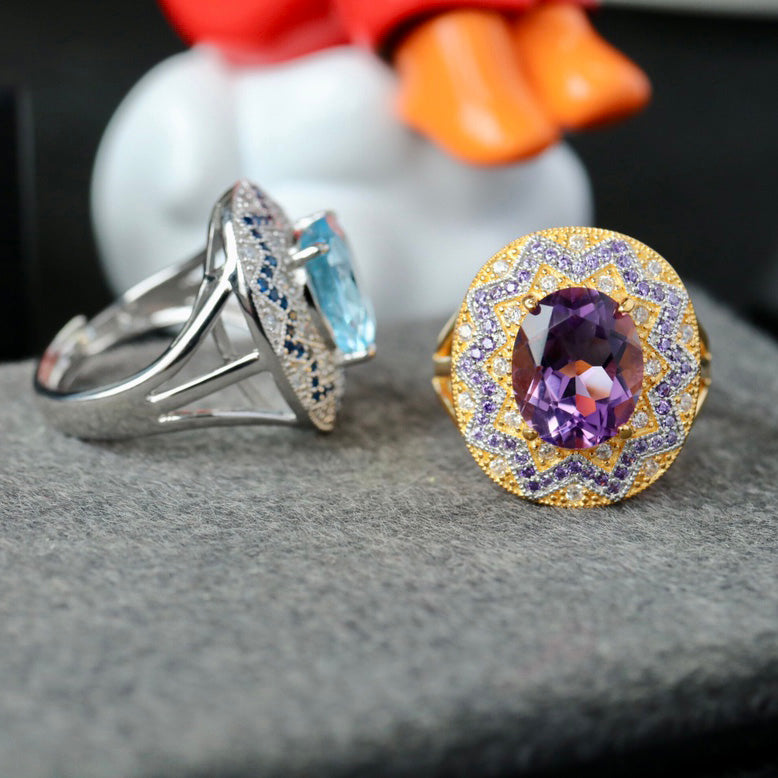 Blumenring mit Topas-Pavé 6359