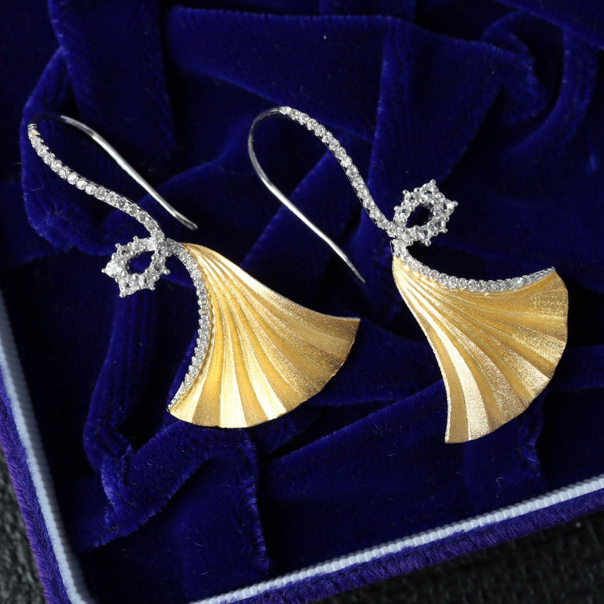 Seidige Ginkgo-Ohrringe 6442