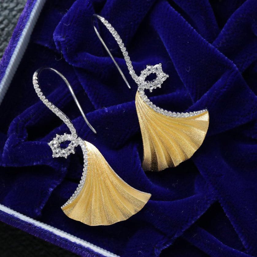 Seidige Ginkgo-Ohrringe 6442