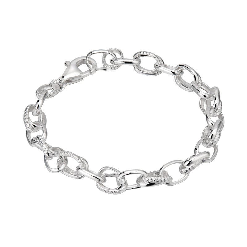 Strukturiertes Kabelkettenarmband B1029