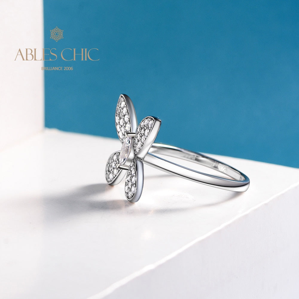Cocktailring mit Schmetterlings-Pavé R1238
